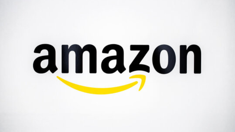 A logo of Amazon