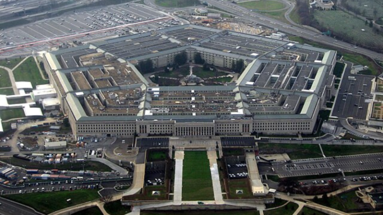 Aerial shot of Pentagon building