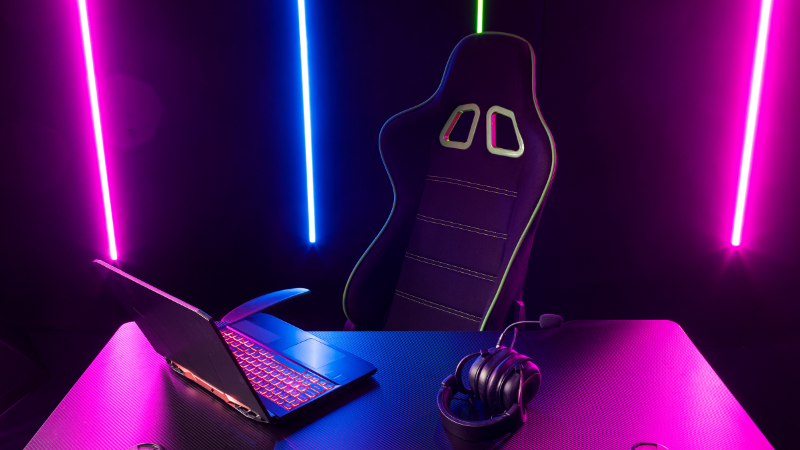 picture of a gaming setup