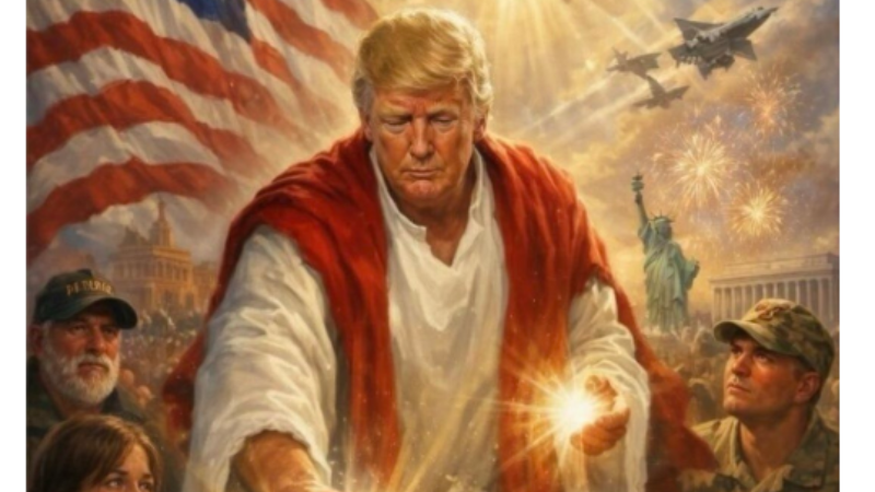 U.S. President AI Image as Jesus Christ