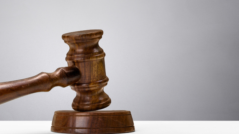 A gavel symbolizing court