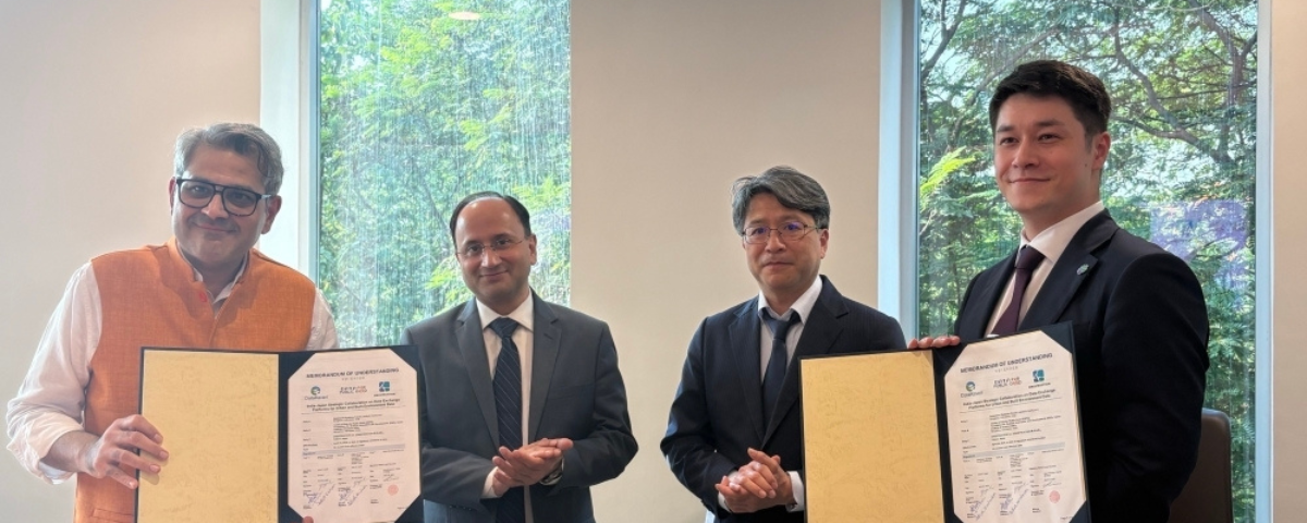 India and Japan officials holding signed MoU documents during AI strategic dialogue meeting under JAI initiative