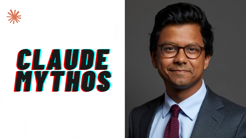 U.K. MP and AI and Online Safety Minister and Claude Mythos logo