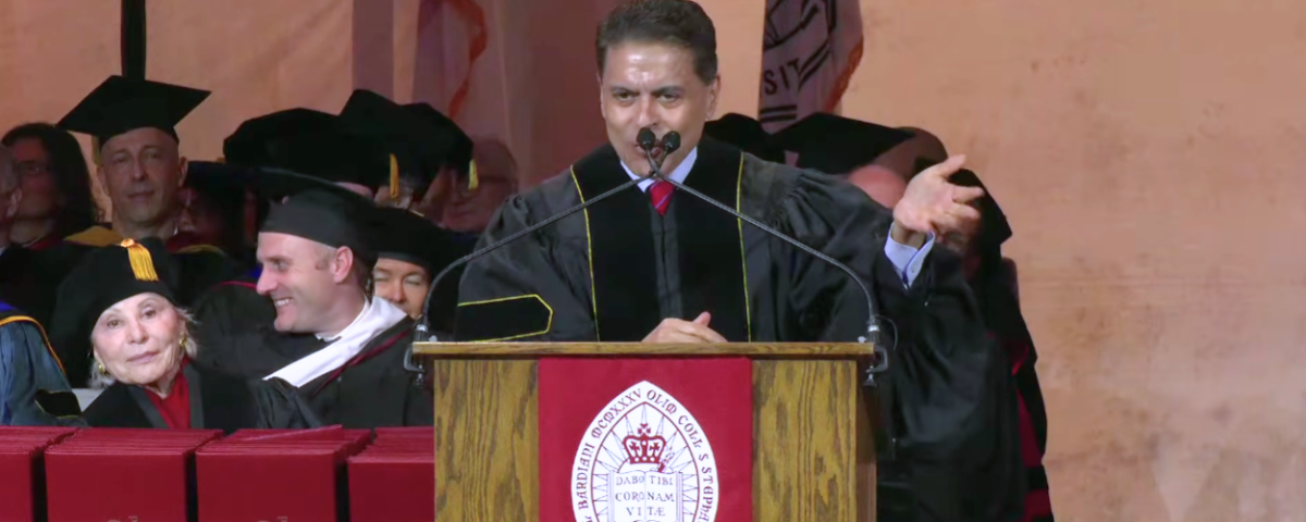 Fareed Zakaria speaking at Bard College commencement ceremony 2026