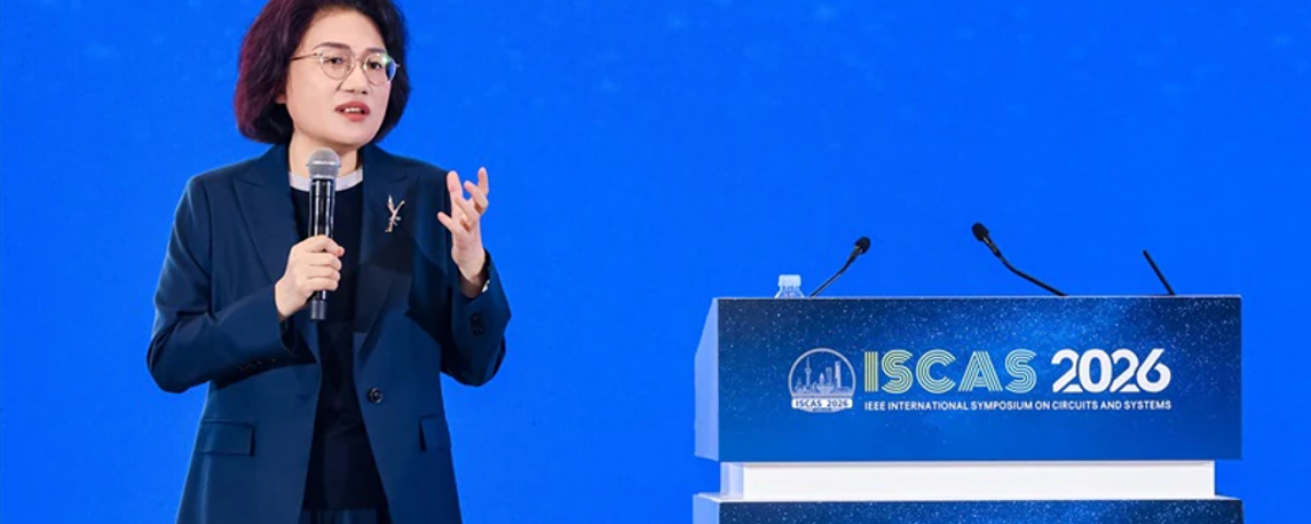 Huawei’s He Tingbo at the 2026 IEEE International Symposium on Circuits and Systems in Shanghai on May 25,