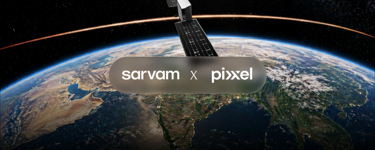 Rendering of Pixxel's Pathfinder satellite in low Earth orbit, India's first orbital data centre satellite developed with Sarvam.