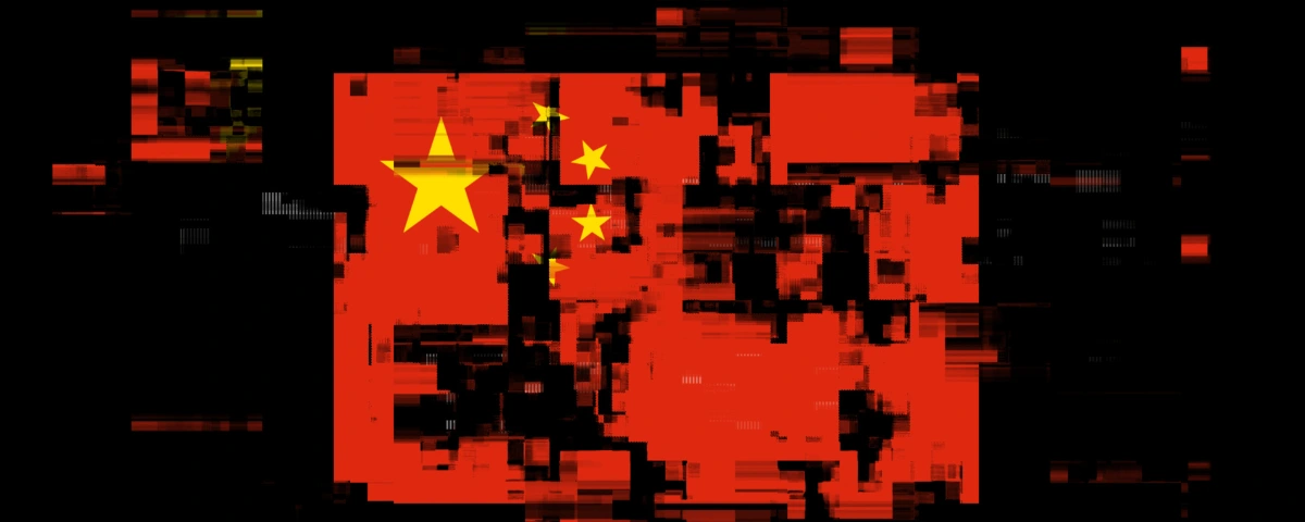 China map with tech glitches. pic credit: Freepik