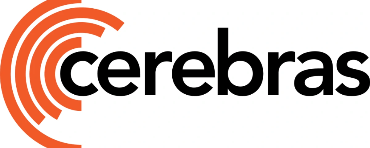 Cerebras logo displayed in orange, representing the AI infrastructure company that reported first-quarter earnings as a public company.