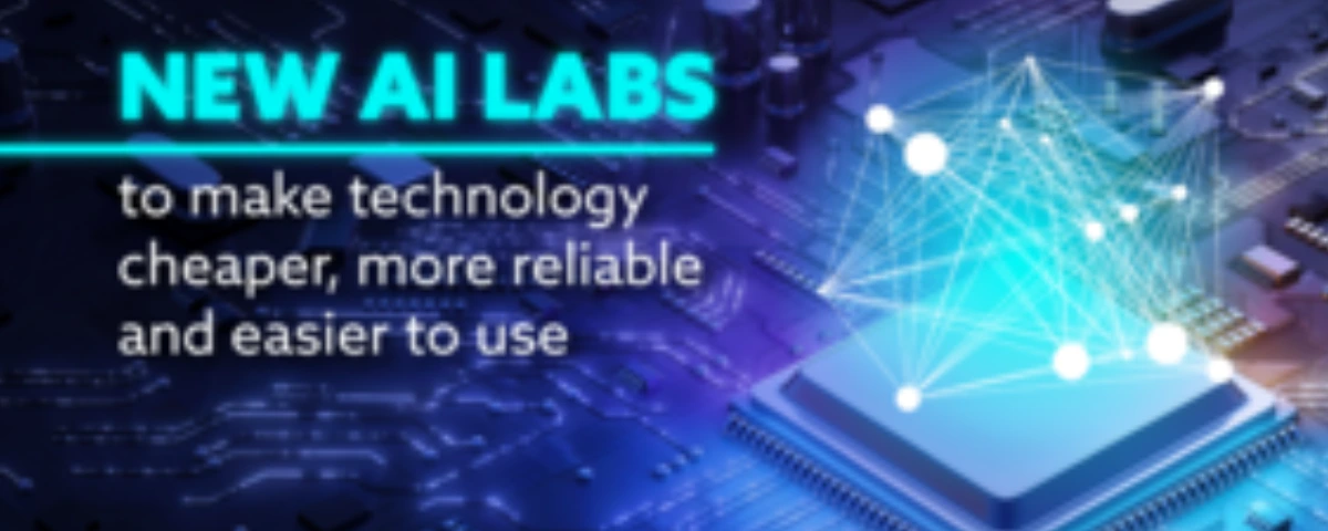 Illustration representing the UK government's funding for two new AI research labs led by Oxford and UCL.