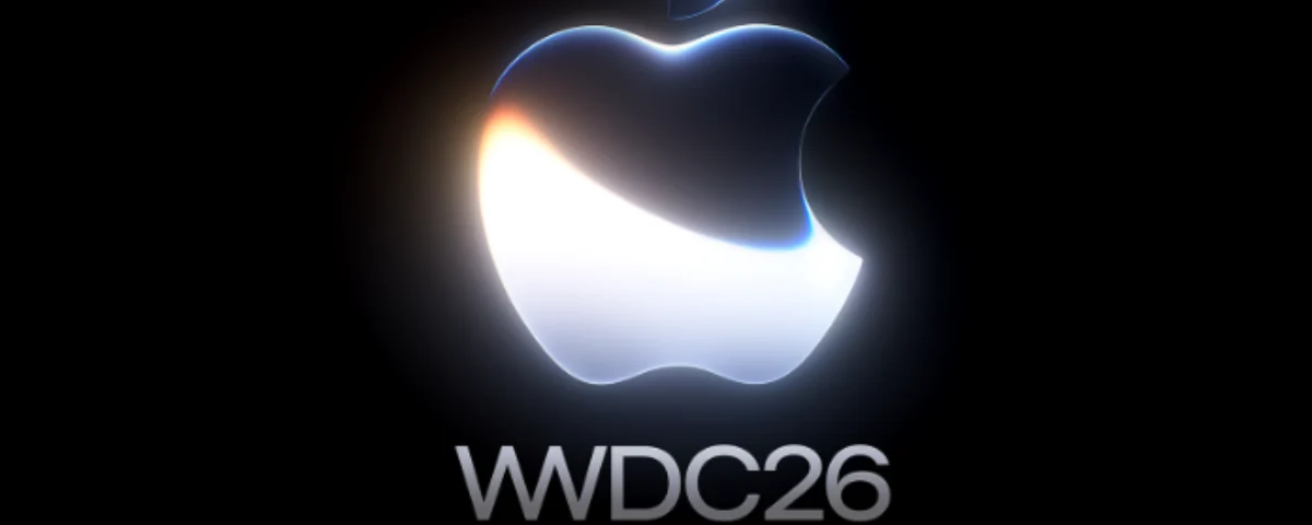 Apple WWDC 2026 logo displayed on a dark background, highlighting the company's anticipated artificial intelligence announcements and Siri upgrades.