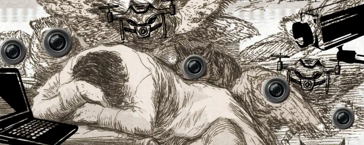 A remix of Goya’s 1797 artwork The Sleep of Autonomy Produces Monsters by artist Daniela Zampieri. Source: Better Images of AI
