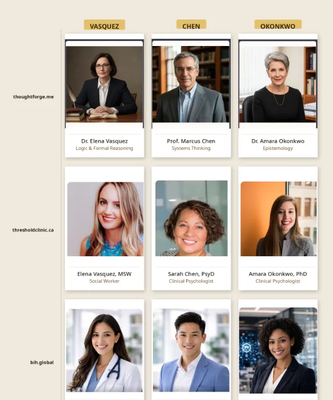 screenshot of fake author profile created by AI.