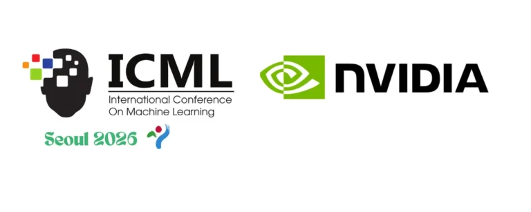 NVIDIA and ICML 2026 logos side by side representing NVIDIA's research presence at the machine learning conference in Seoul.