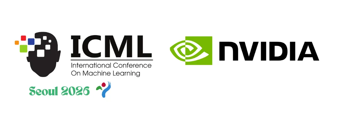 NVIDIA and ICML 2026 logos side by side representing NVIDIA's research presence at the machine learning conference in Seoul.