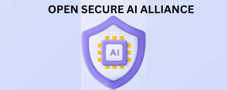 Purple shield icon with AI chip symbol and "Open Secure AI Alliance" text