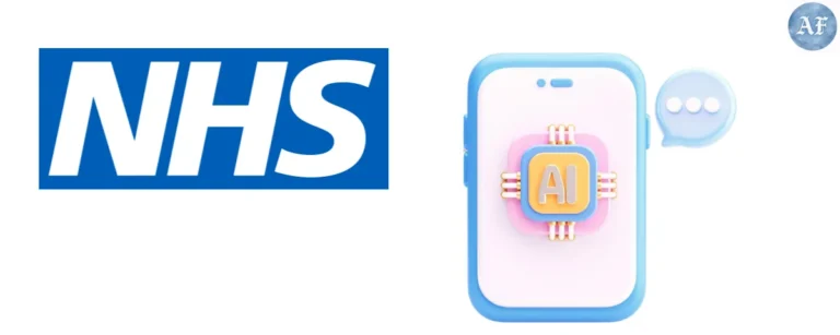 Logo of National Health Services UK and an AI Triage Tool based mobile app