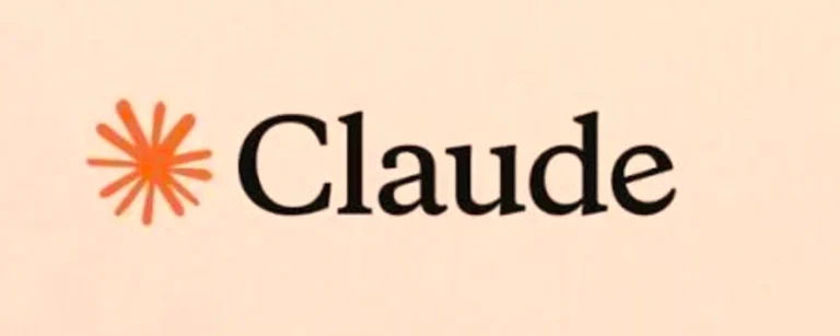 Anthropic's Claude logo displayed on a light beige background, featuring the orange starburst icon alongside the black "Claude" wordmark. Image caption: