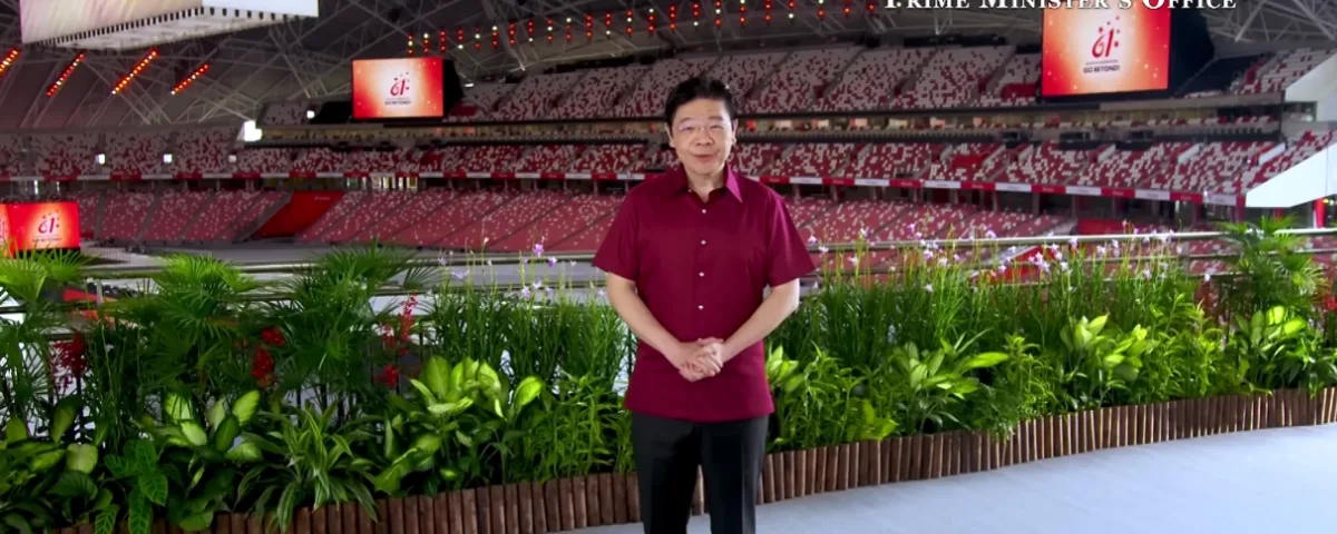 Singapore PM Lawrence Wong in a televised message on the eve of Singapore's 61st National Day.