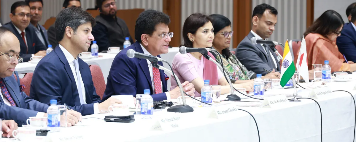 Indian Union Minister Piyush Goyal leading Indian business delegation in Japan for semiconductors and AI partnership talks 2026.