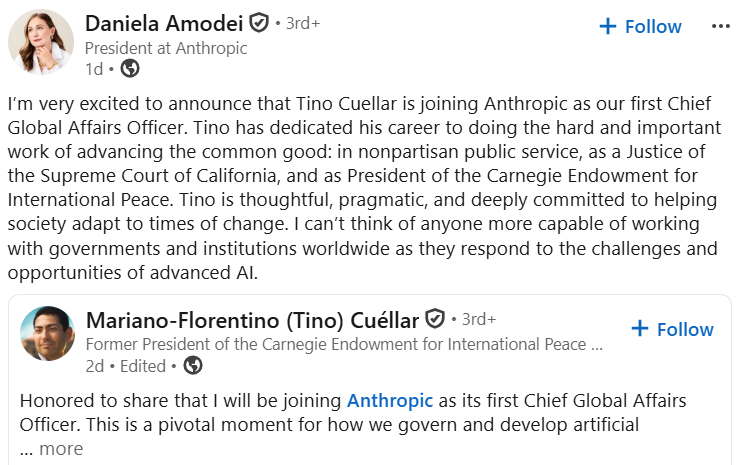 Chief Global Affairs Officer