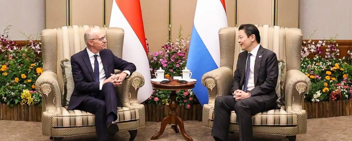 Singapore Prime Minister Lawrence Wong meets Luxembourg Prime Minister Luc Frieden during an official visit to Singapore.
