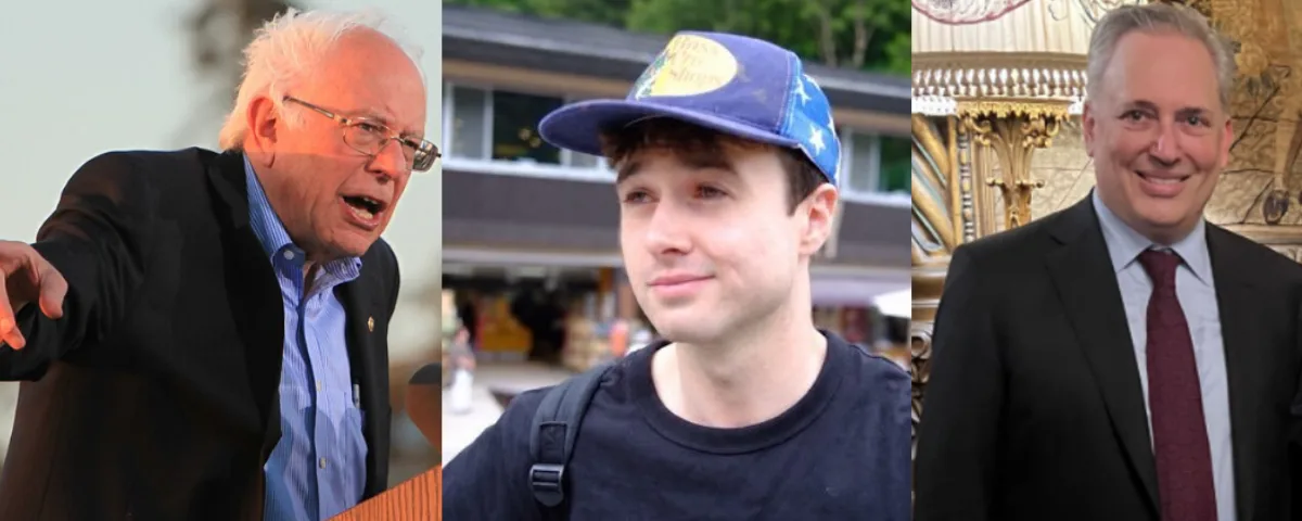 From left to right, David Sacks, Jacob Coxon and Bernie Sanders amid growing political debate over Anthropic, AI safety and superintelligence risks