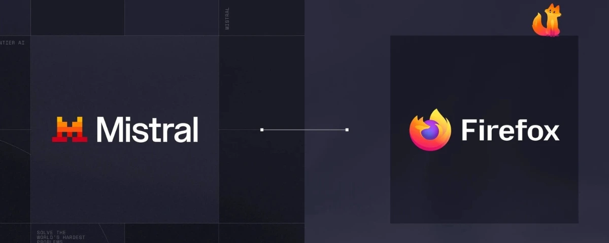 Mistral and Firefox logos displayed side by side, representing their partnership to bring Mistral AI models to Firefox’s Smart Window.