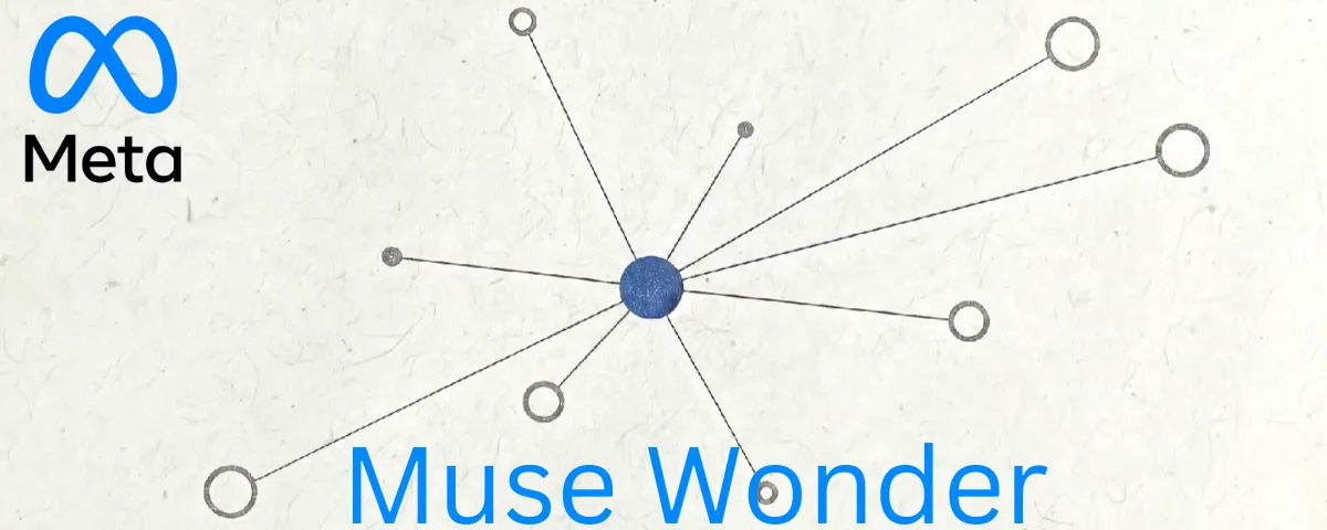 Logo of Meta and Muse Wonder AI model with graphics