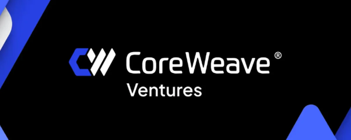 CoreWeave Ventures logo on a black background, illustrating CoreWeave's AI infrastructure financing strategy.