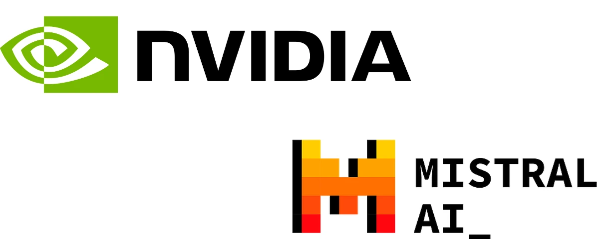 NVIDIA and Mistral AI logos representing their partnership on AI-powered engineering and physics simulation.