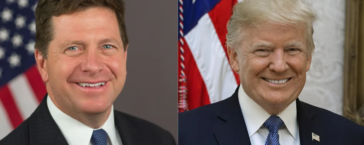 Composite image related to Jay Clayton and Trump AI czar reports